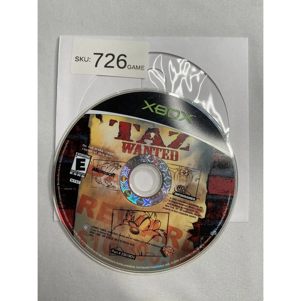 Taz Wanted Microsoft Xbox